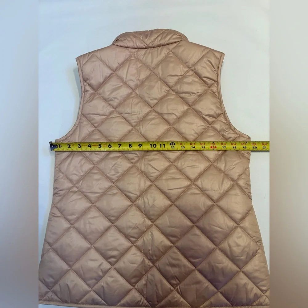 Kate spade Women’s Vest Full Zip Quilted Toasted Peanut Vest size Medium NWOT